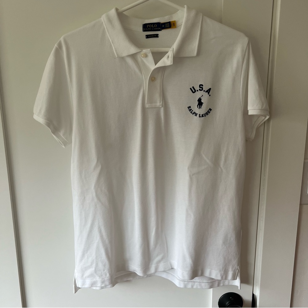 Polo Ralph Lauren Flag Polo T-Shirt - Medium